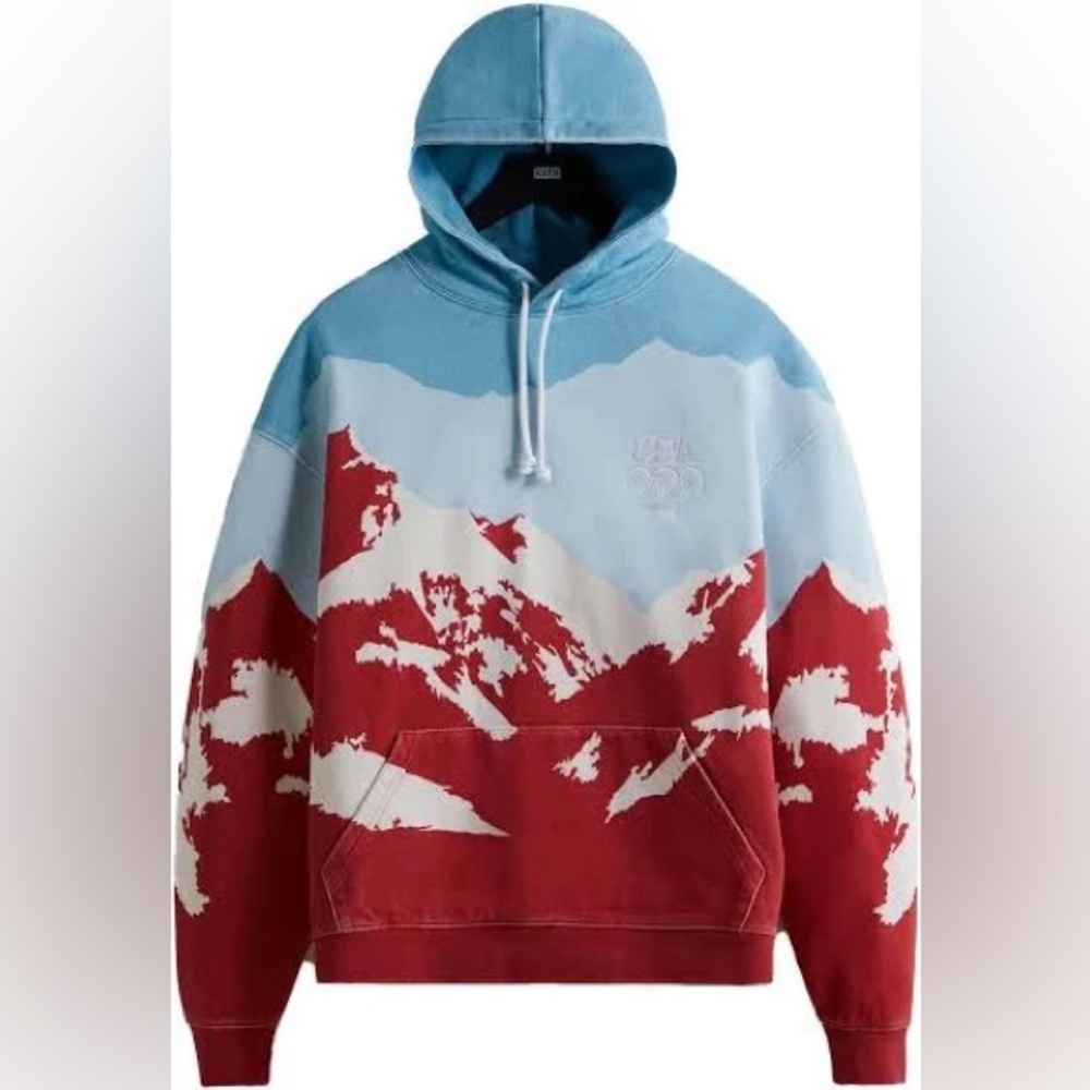 Kith Team USA Snow Mountain‎ Hoodie Retro Olympics